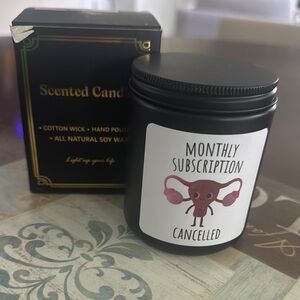 Black Scented Candle with Humorous Label